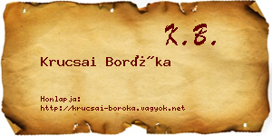 Krucsai Boróka névjegykártya